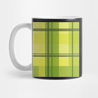 early summer plaid in happy yellow and juicy green seamless pattern Mug